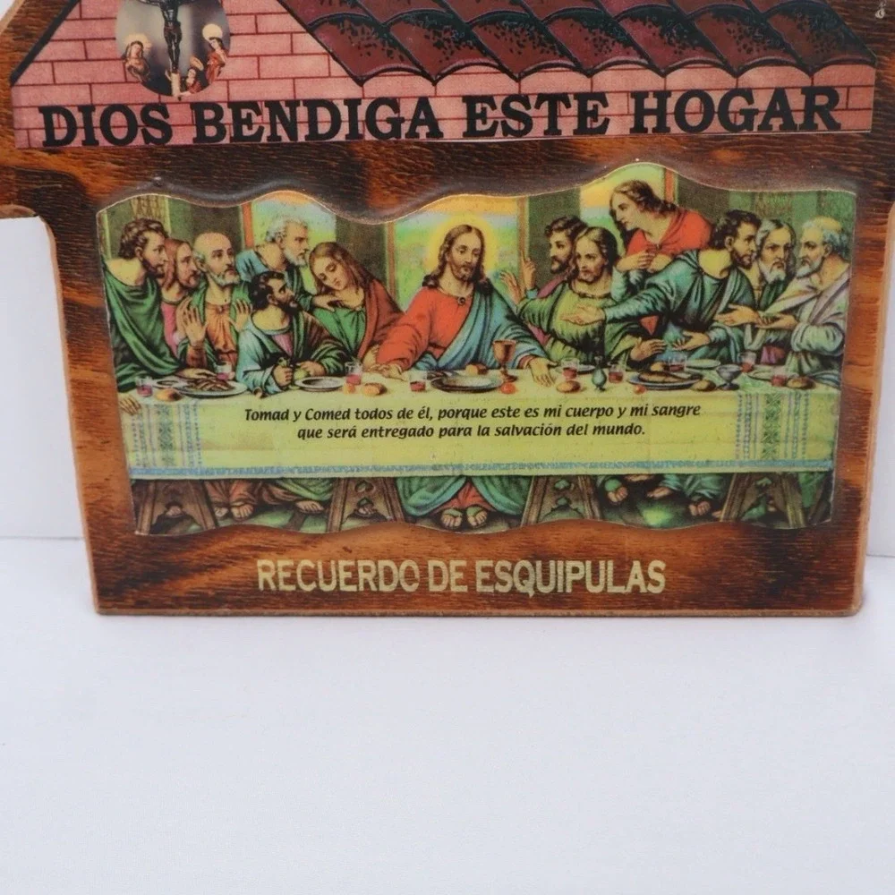 VTG The Last Supper‎ Wood Wall Art DIOS BENDIGA ESTE HOGARE God Bless This Home
